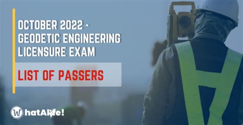 geodetic engineering board exam coverage|FULL RESULTS: October 2022 Geodetic Engineer board exam list of pas.